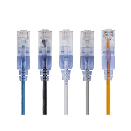 Monoprice SlimRun Cat6A Ethernet Patch Cable - Snagless RJ45_ UTP_ Pure Bare Cop 29470